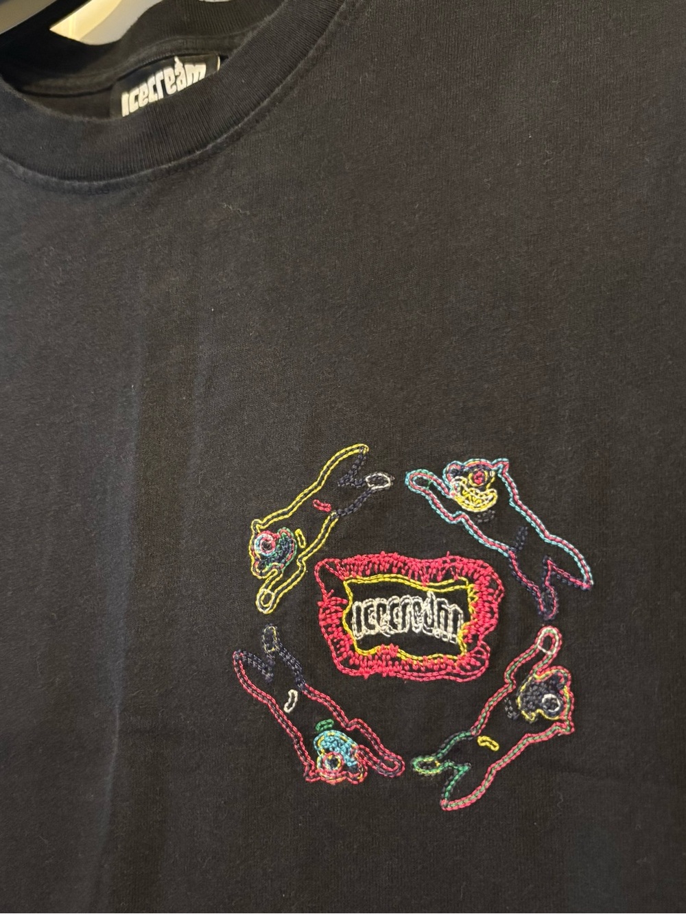 Ice Cream Hand Made SS Knit Tee Black